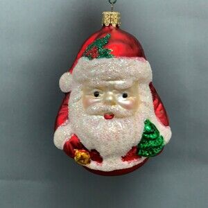 Christborn Santa Claus Christmas Glass Ornament Made in Germany